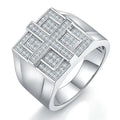Lanphear  Pass Diamond Test Mossanite Diamond Ring Jewelry 925 Silver Iced Out D VVS1 Round Cut Hip Hop Man Ring Moissanite