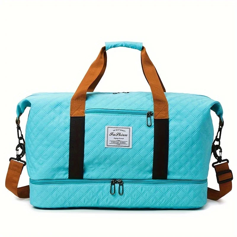 2024 New Oxford Waterproof Gym Bag for Men and Women Portable Foldable Sports Training Duffel Zipper Closure Travel Handbag