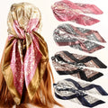 Wholesale Custom Satin Silk Bandana 35inches Large Two Tone Head Scarf Wrap Bandanas for Women for Outdoor Scenes