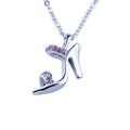New Fashion S925 Sterling Silver High Heeled Shoes Pendant Cute Style 925 Sterling Silver Jewelry with Zircon for Gift