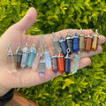 Hot Selling Natural Healing Crystal Point Pendant Gemstone Quartz Small Hexagonal Point Pendant Reiki Healing Stone