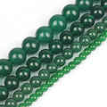 Wholesale Transparent Smooth Green Agates Onyx Stone Beads 6/8/10/12MM Round Loose Beads for DIY Bracelet Jewelry
