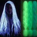100g Synthetic Braiding 24inch Luminous Ombre Jumbo Braids Shining Hair in the Darkness Glowing Braiding Hair