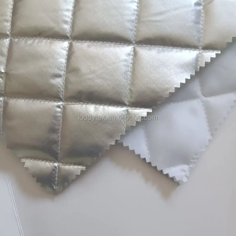 Double Side 210T Poly+Silver Foil 0.3 Ripstop Diamond Quilt for Car