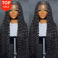 4*4 Short Deep Loose Wave Natural Black Color 4x4 Lace Front Closure Wig Free Part Swiss Lace Closure Short Deep Wave Wigs