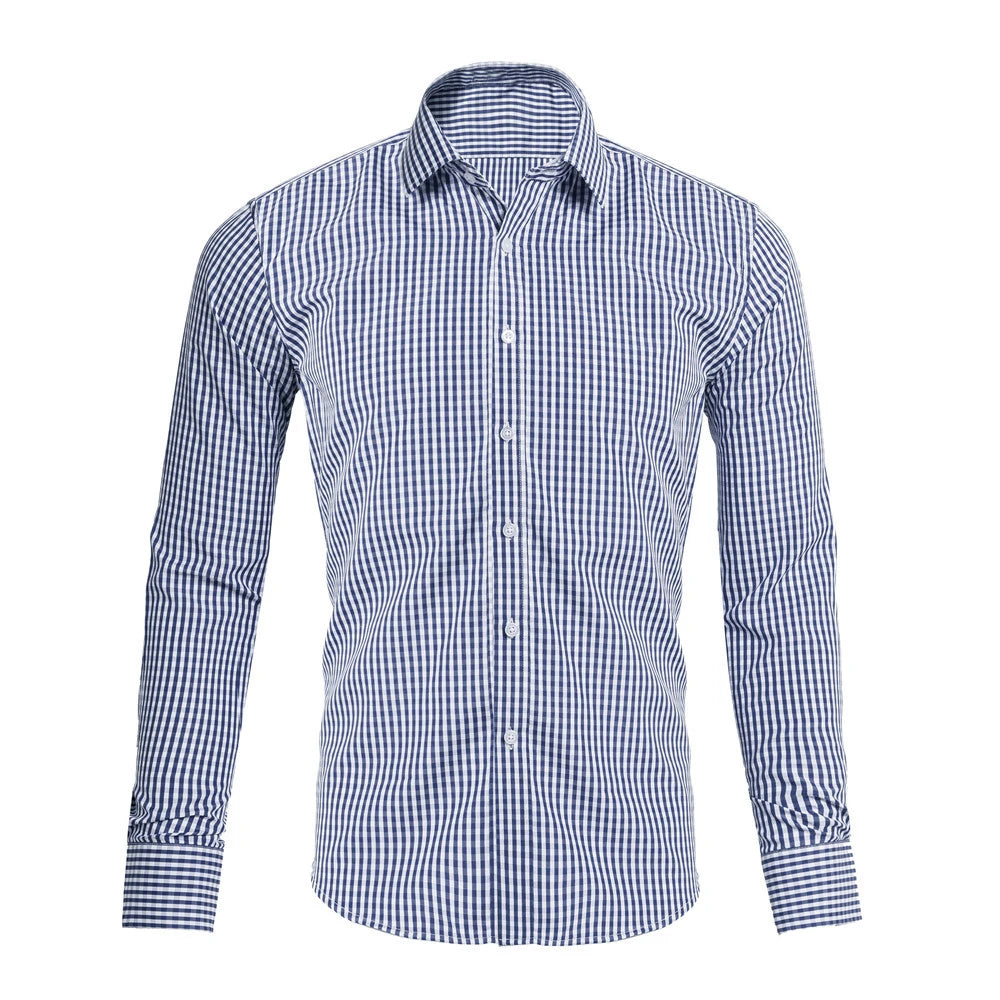 B2B Factory Make Checked Shirts Better Cost Control High Quality Men Cotton Shirts