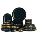 Wholesale 6 Person Used 26pcs Sets Porcelain Gold Rim Decor Dinner Ceramics Plates Sets Dinnerware
