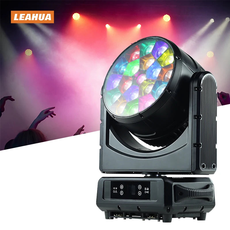 IP65-Rated LED RGBW 19x40W Bee Eye Zoom Wash Pixel Strobe Stage Moving Head Light for DJ Disco Party DMX512 12W Beam Lights