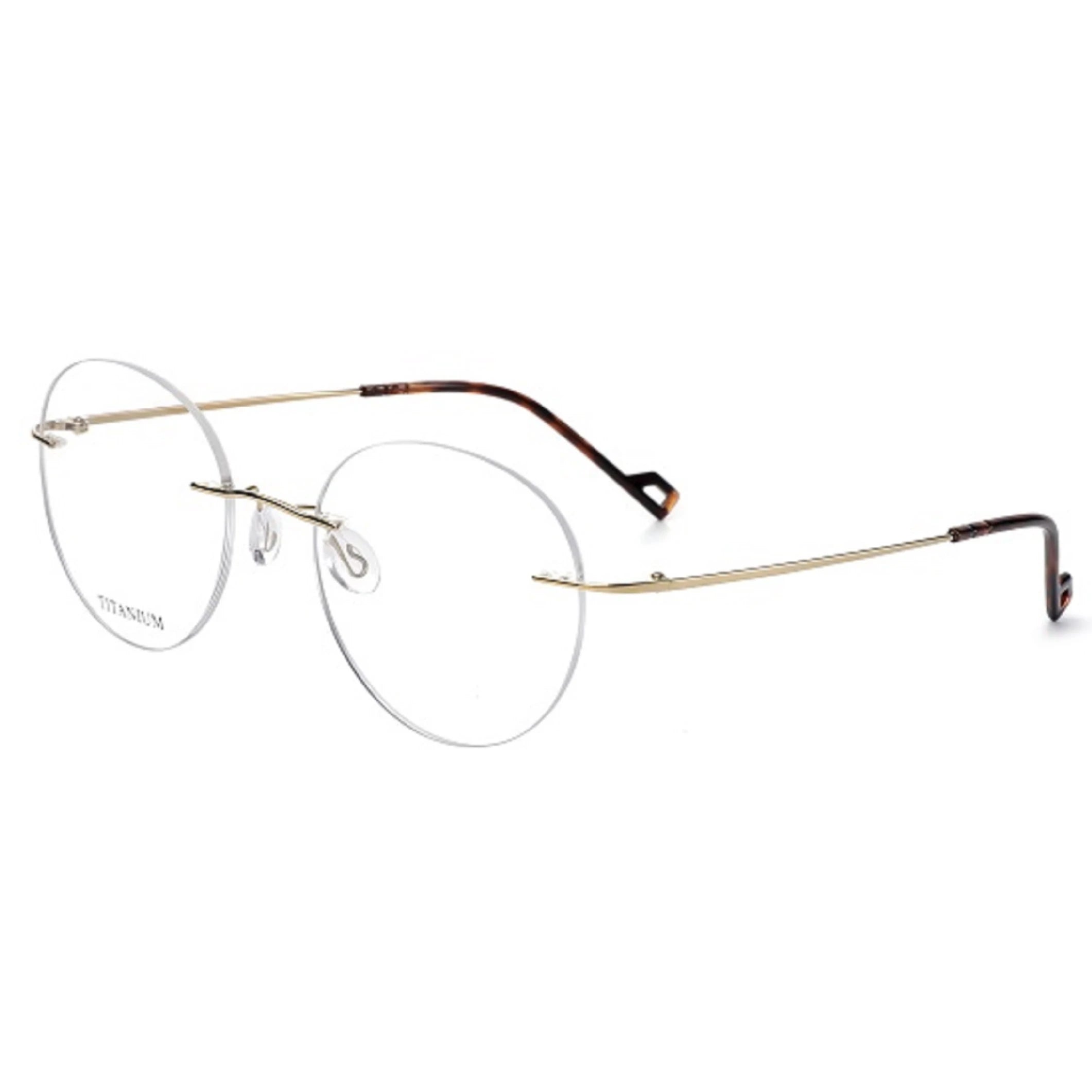 Ultralight Round Pure Titanium Frameless Rimless Optical Frame  Glasses  Eyewear Eyeglasses Man Women