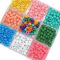 OEM Packing Accept 6*9mm Large Hole Beads Plastic Pony Beads for DIY Jewelry Different Colors