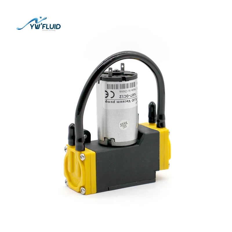 YW07-DC 12V 24V Mini Brush Diaphragm Vacuum Pump Max Flow 10 L/min 15 PSI