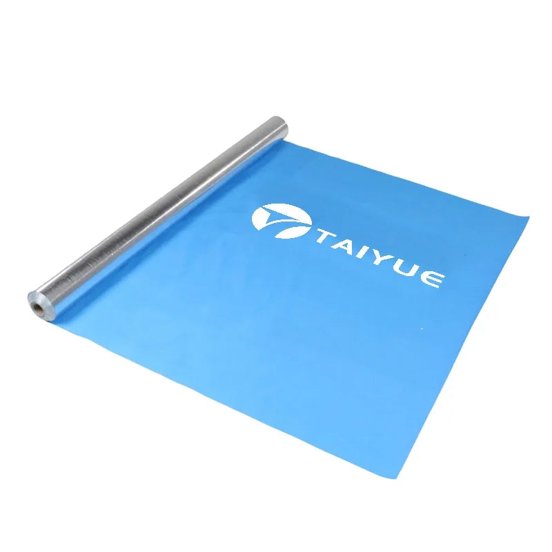 TaiYue 4X250 Radiant Barrier Textured NO Slip Blue Aluminum Foil Roof Sarking 1000SQFT Modern Design Warehouses CLASS Fire 97% 5