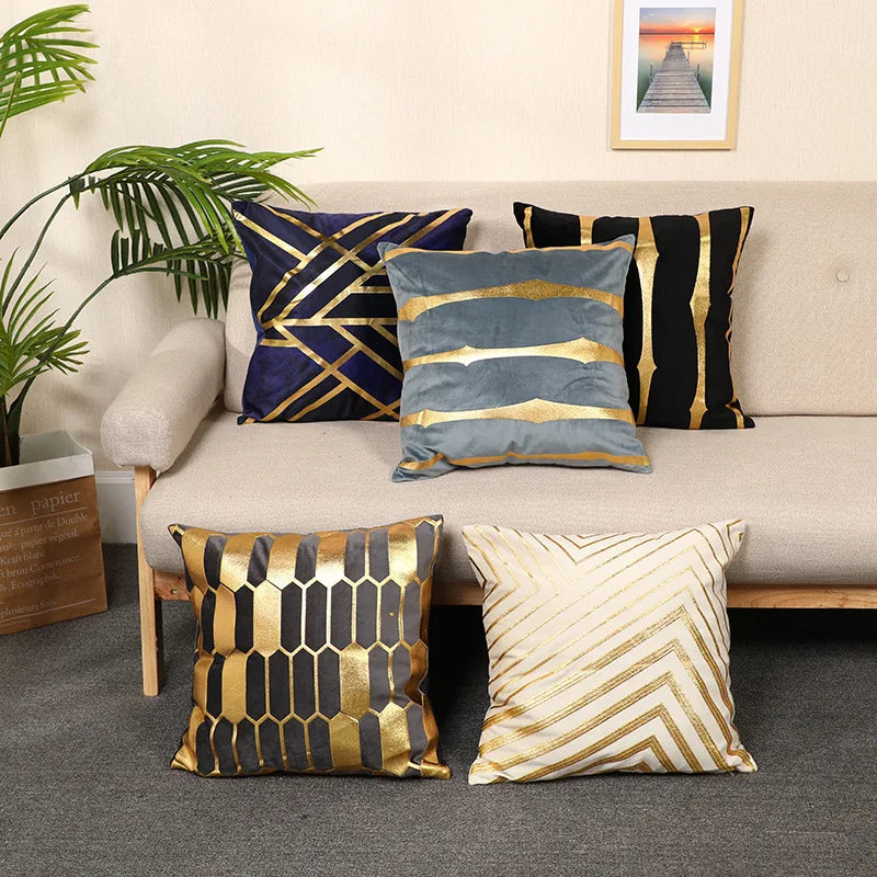 Amazonn Velvet Sofa Cushion Cover Living Room Sleeping Pillow Cover Ins Nordic Car Waist Pillowcase Wholesale Customization