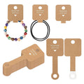 Handmade with Love Kraft Blank Hanging Cards Self Adhesive Bracelet Display Cards for Jewelry Packaging Selling