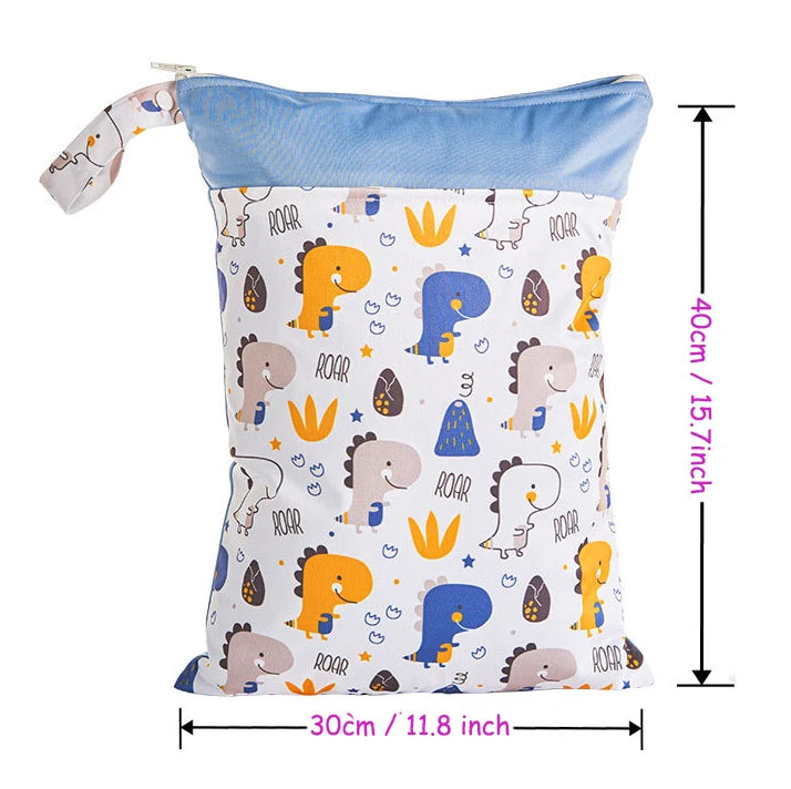 30x40cm Waterproof Polyester Tote Bag Portable Travel Carry Storage Reusable PUL Diaper Bag Multi-Purpose Nappy Change Organizer