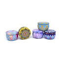 Decorative Round Tinplate Candy Box Jar Portable Small Empty Candle Tin Box 2.2oz 4oz for Candy Biscuits