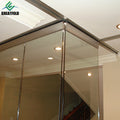 Frameless Foldable Shower Glass Partition with Sound Insulation for Bedroom Dining Outdoor School Commercial Use-Free CAD Design