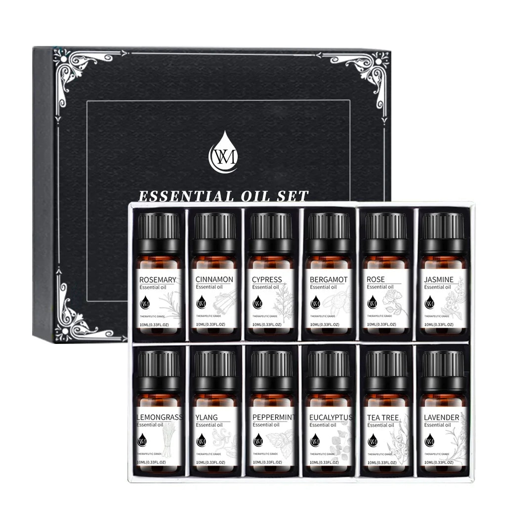 New Design 12-Piece Pure Essential Oils Gift Set OEM Aromatherapy Set