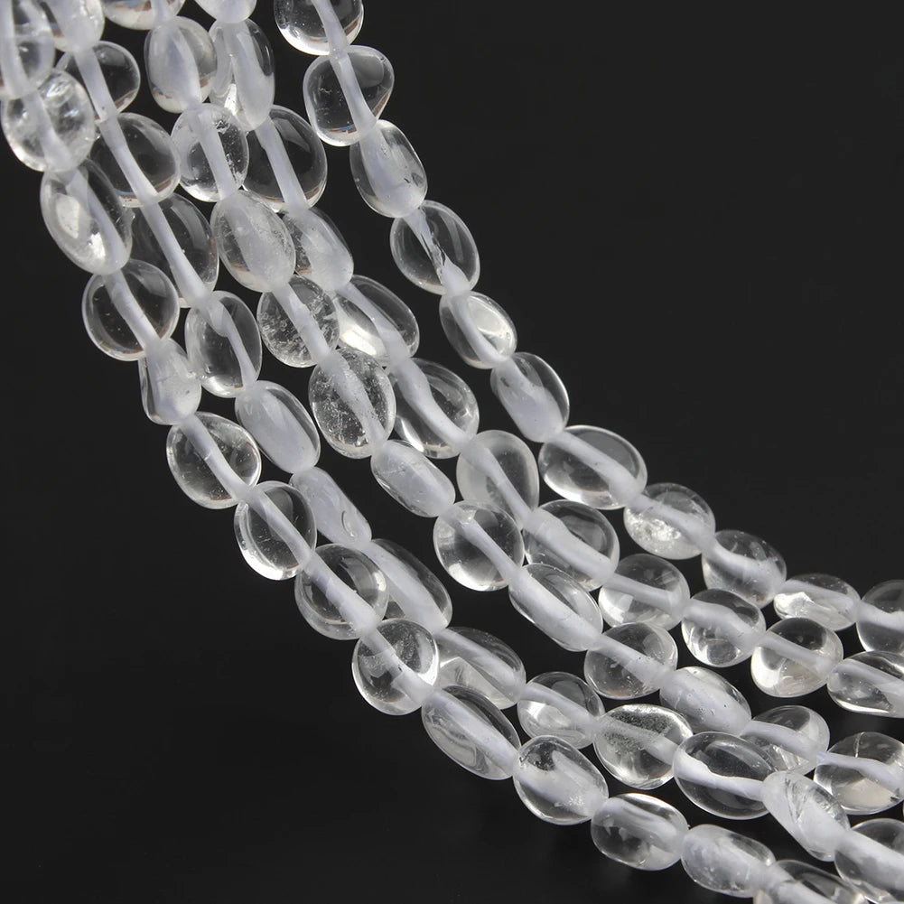 Natural 5-7mm Irregular White Crystal Loose Spacer Beads for DIY Jewelry Bracelet