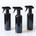 Wholesale 500ml 17 oz PET Black Spray Reusable Car Cleaning Spray Trigger Plastic Bottle