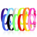 8mm Wide Adjustable Blank Silicone Bracelet for Slider Beading and Charm DIY Accessory Jewelry Making