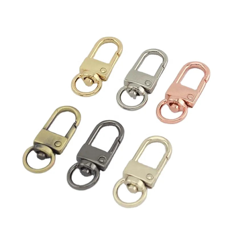 Nolvo World 33*8mm 3/8" 5 Color Metal Strap Buckle Swivel Snap Hook Lobster Clasps Bag Purse Hardware for Bag Parts Small Size MegaBDM