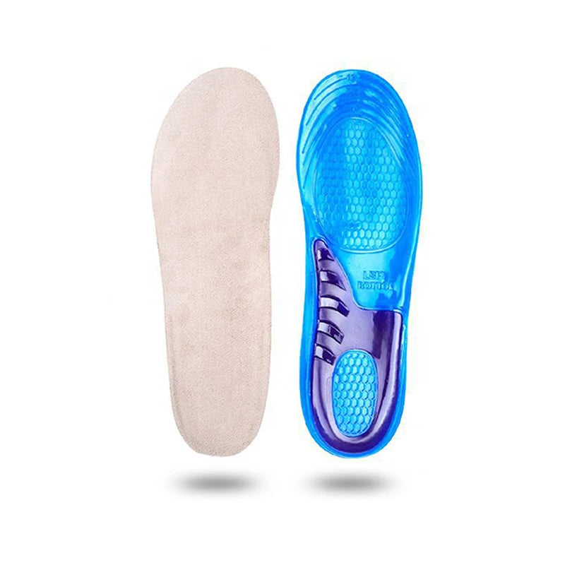 Soft Springy Sports Massaging Silicone Gel Insoles Arch Support Orthopedic Plantar Running Shoe Inserts Soft Elastic Shoe Pads