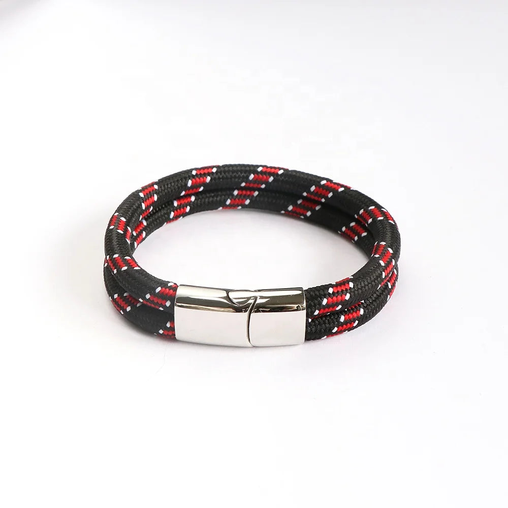Magnetic Clasp Paracord Rope Bracelet Customize Accept
