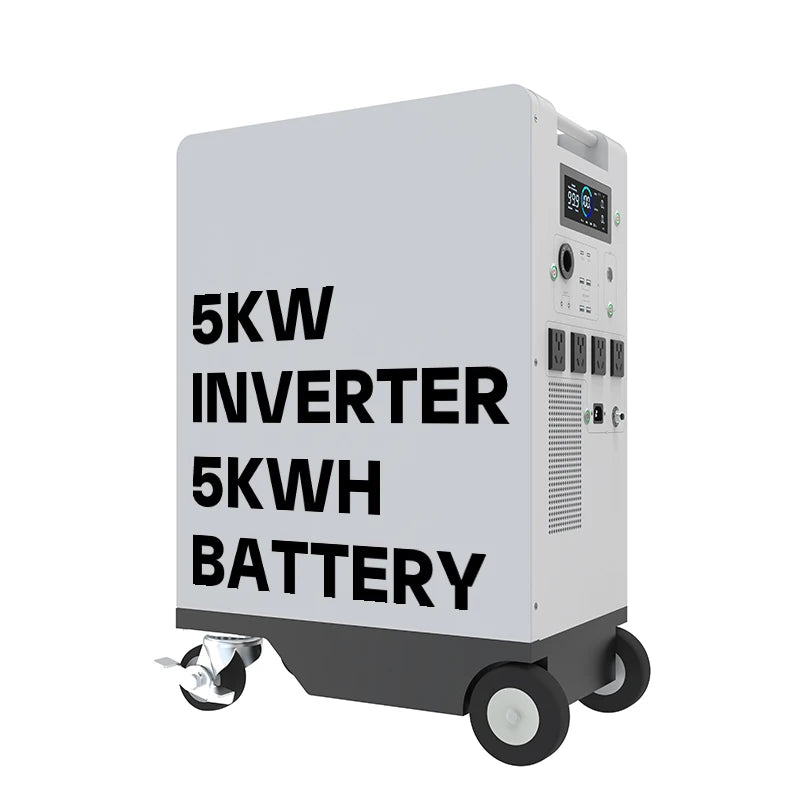 CE Passed 48V LifePO4 Batterie Solaire 5Kwh 100Ah Akku 51.2V Solar Energy Lithium Battery Pack 5Kw Inverter All in One