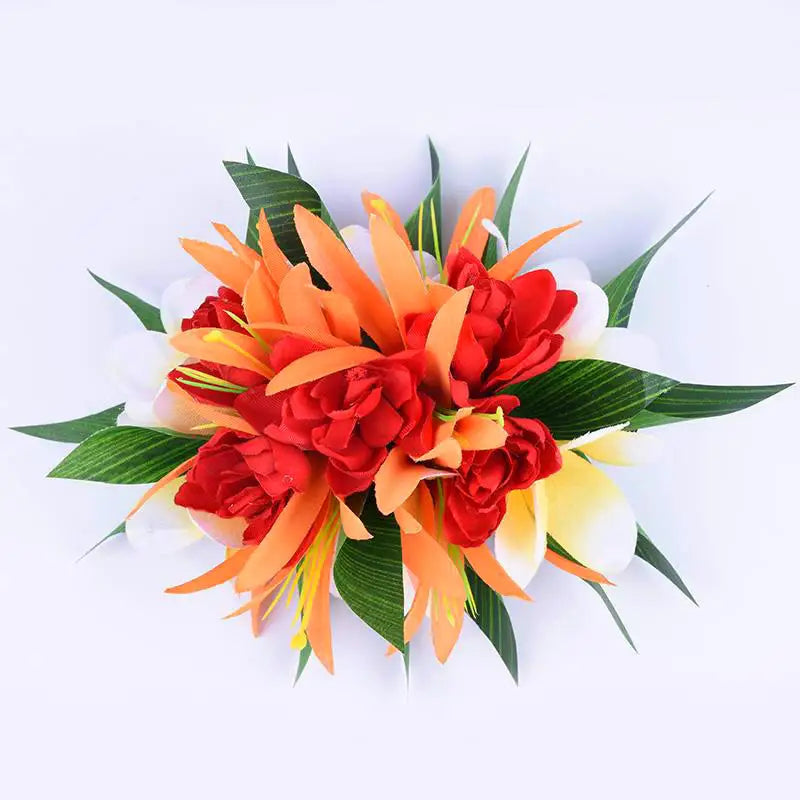 Hot Selling KN-hc028M Daily Decorative Hair Accessory Artificial Silk Tuberose Spider Lily Hair Clip