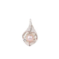 P010724 DIY 7-9mm Natural Freshwater Pearl Pendant Accessory 925 Sterling Silver Engagement Jewelry Necklace for Women