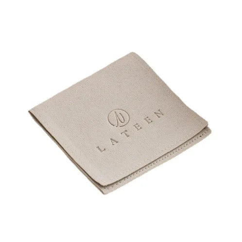80x80mm Wholesale Gold logo Printed Cheap Luxury Envelope Microfiber Jewelry Pouches for Earrings Loops Pendants Rings Bracelets