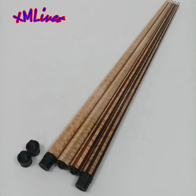 Xmlivet Finished Pool Billiards Carom Technology Cue Shaft in Radial/unilock 12Pieces Tiger Maple/cocobolo Wood Laminated Shaft
