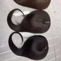 Silk Skin Base Human Hair Topper 100% Virgin Human Hair Piece With Clips in Natural Scalp Free Part
