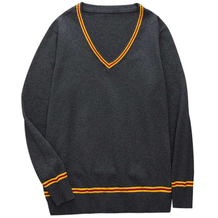 Factory Direct Supply Autumn Winter Pullover Custom Knitted Men& Women Long Sleeve V Neck School Sweater Uniform for Hot Sale
