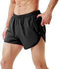 Mens Casual Woven Eco-Friendly Gym Running Fitness Training Quick Drying High Waist Drawstring Closure Shorts 3 Inch Zip Pockets