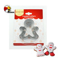 Beeman 5pcs Baking Mold Set Christmas Gingerbread Man Cookie Cutters Decor Ornaments
