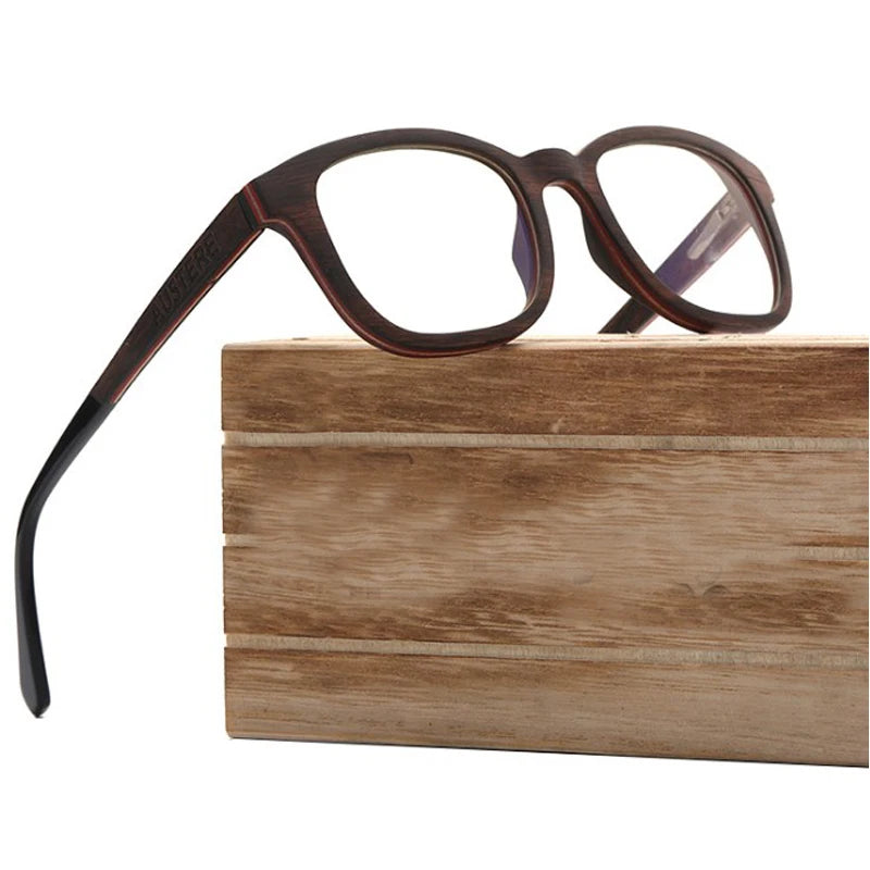 Custom Brand Logo Blue Light Filter Computer Glasses Bamboo Wood Anti Blue Blocking Glasses for Men