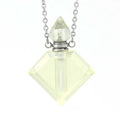 Hongzhuo Fashion square Shape Natural Citrine Gemstone Perfume Bottle Pendant Healing Crystal Pendant Jewelry