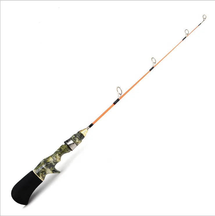 Mini Kids 50cm 60cm Winter Ice Fishing Rod with EVA Handle Resin Raft Rod for Lake River Stream Fishing Fishing Stuff