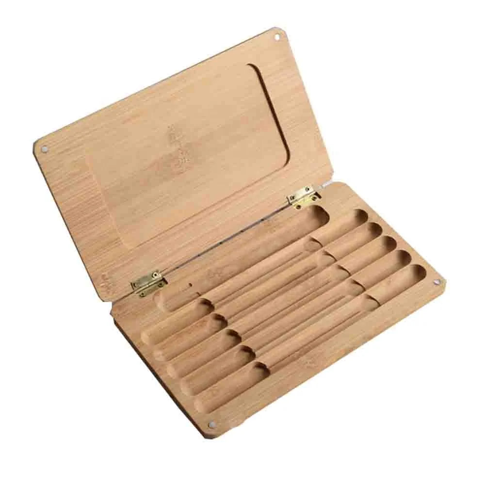 Custom Order Multifunction Natural Bamboo Wooden Chopsticks Box Rectangular Tableware for Kitchen Use