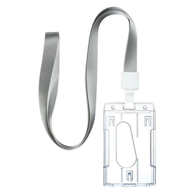 Factory Direct Sales Work Id Card Protector Badge Holder Double Side Transparent Id Card Holder Badge