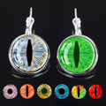 Luminous Iris Earrings Fashion Women Jewelry Devil Eyes Hoop Earrings Glass Dome Delicate French Ear Hook Earrings