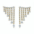 LOZRUNVE 925 Sterling Silver Gold Fashion Party Cocktail Luxury Drop Earring