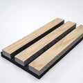 Soundproof Akupanels Natural Oak Acoustic Slat Wood Wall Panels PET Felt Backing Wood Veneer MDF Slat Acoustic Panels