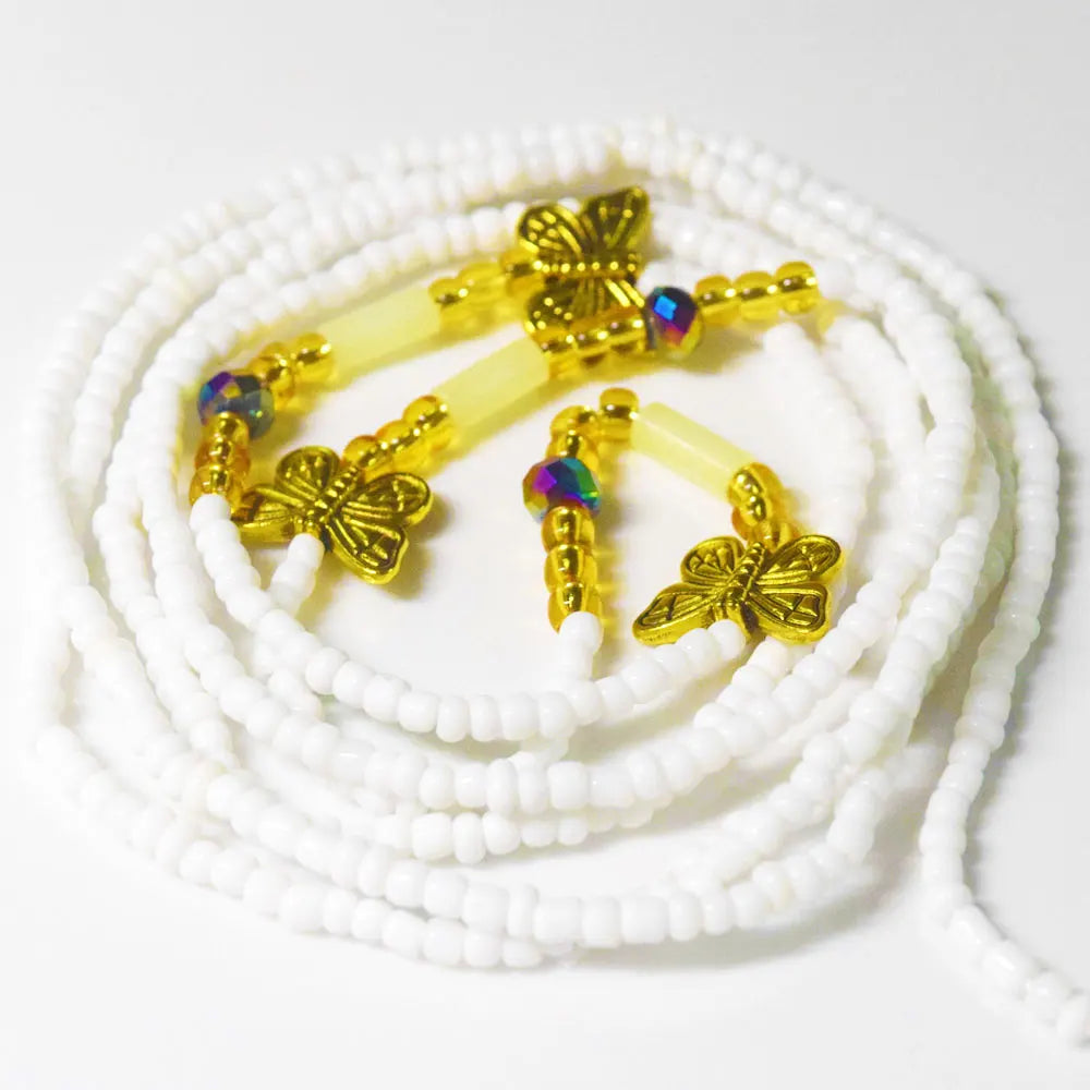 Traditional African Adjustable Bulk Tie on butterfly Charm Waist Beads Cotton String Belly Chain Body Jewelry Bulk Wholesale