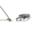 Stainless Steel Cremation Pendant with Me always Heart Ashes Urn Pendant