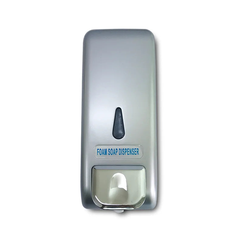 100ml Wall Mount Intelligent Auto Hand Sanitizer Foam Manual Soap Dispenser ABS Material White Silver Color Modern Design for