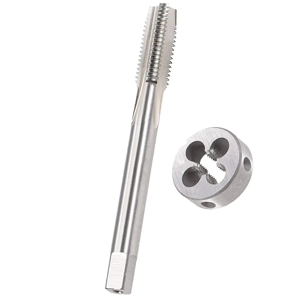 HUAZHICHUN 1PC 5/16-40UNS Tap + 1PC 5/16-40UNS Die  HSS Tap and Die Set Right Hand Tap