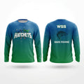 Custom Sublimated Fishing Shirts Long Sleeves Fishing Wear Fishing Jerseys Quarter Zip Fishing Jerseys Fishing Hoodies